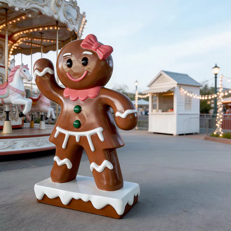 FRP Giant Gingerbread Man Sculpture